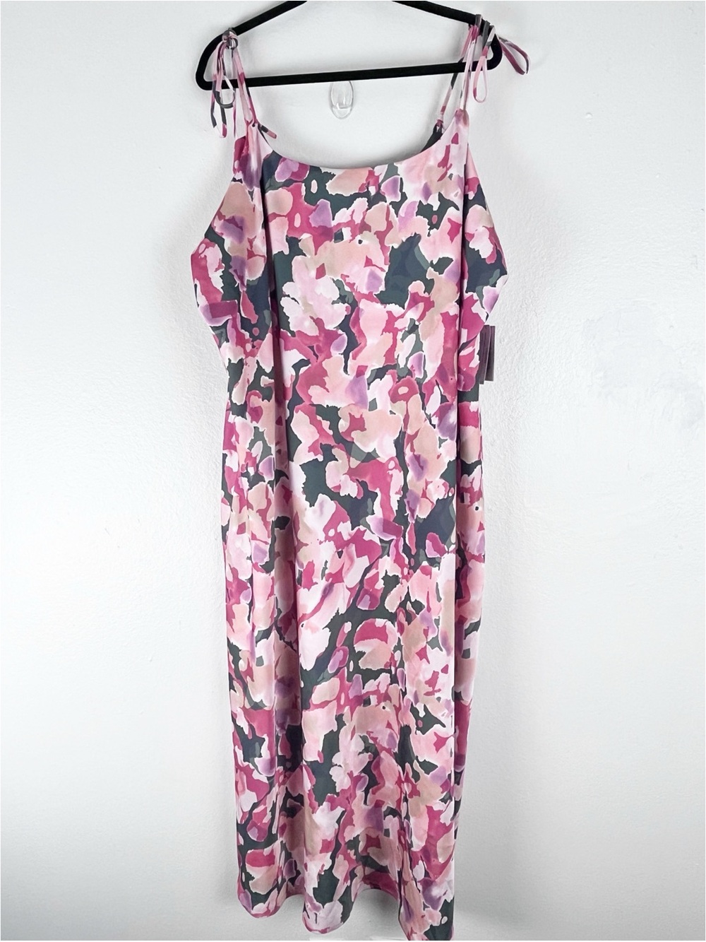 ELOQUII Watercolors Thin Straps Maxi Sun Dress Size 28 Boho Casual